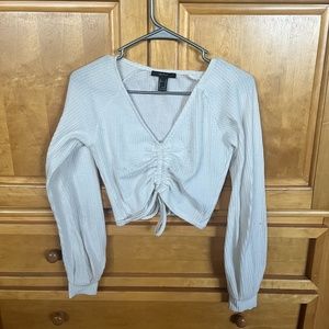 White long sleeve top